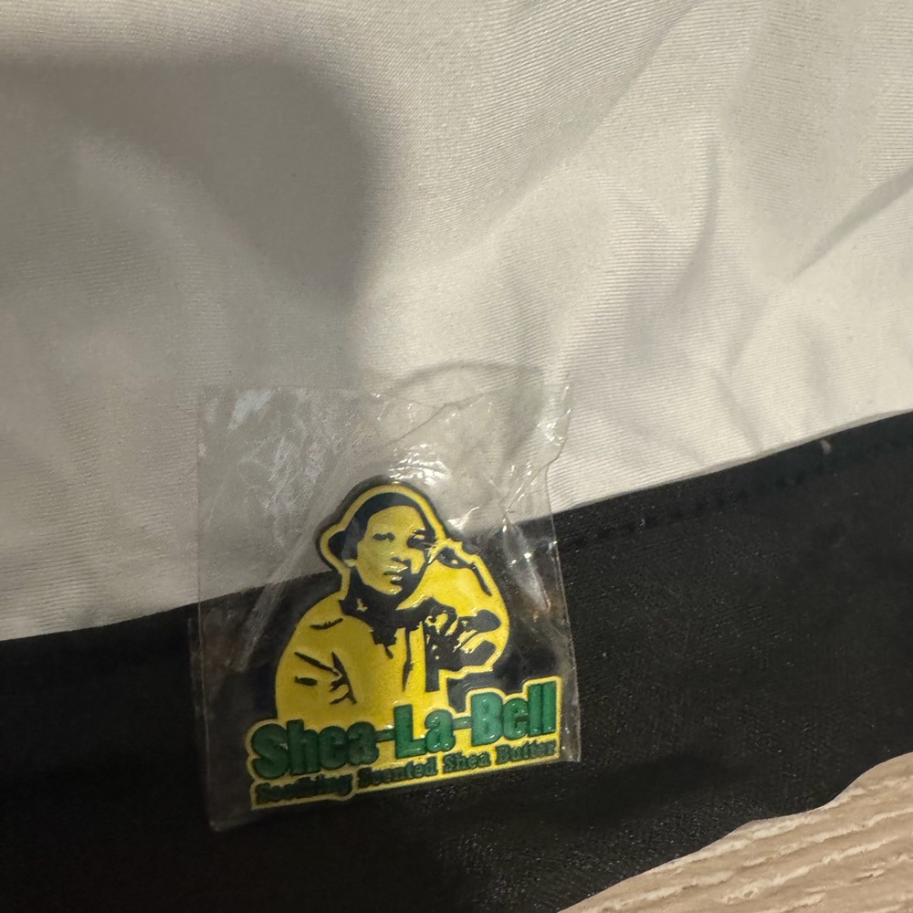 Shea-La-Bell Pin with Yellow and Green Design